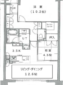 南向きで日当たり良好・WICあり(間取)