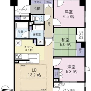 3LDK、75.59平米(間取)