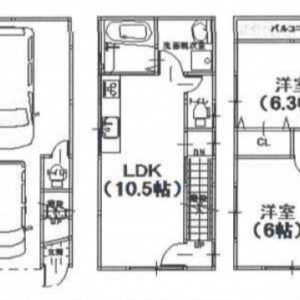 間取り図 2LDK シャッター付き駐車場あり 2台駐車可能(間取)